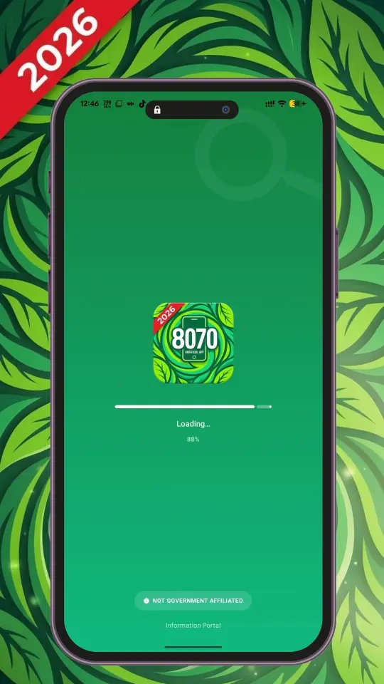 8070 Check Guide - Home screen with language switcher